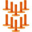 10pcs Rubber Golf Tee Holder for Range Driving Practice, and Reusable, Orange 26s_gp1 3