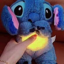 Soothing Stitch Stuffed Animal with Breathing Movements, Anxiety Relief Stitch, Rhythmic Breathing for Children and Adults at Sleep[qb]