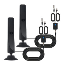 (2pcs) High-Gain Digital TV Antenna Sturdy Long Range Receptions Antenna for Office/Home Use