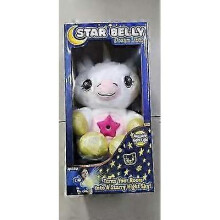 (Without music, White unicorn) Children's animal starry sky projection lamp sleeping lamp doll projection lamp 25-26s