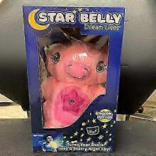 (With music, Pink Unicorn) Children's animal starry sky projection lamp sleeping lamp doll projection lamp 25-26s