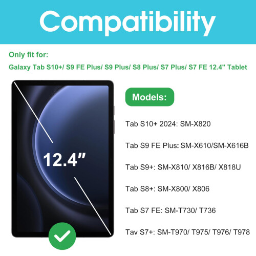 ProCase 2 Pack Screen Protector for Galaxy Tab S10 Plus 2024/S9 FE Plus 1