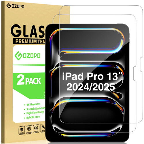 GOZOPO Screen Protector for iPad Pro 13 inch M5/ M4 (2025/2024) 2-Pack