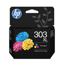 HP 303XL High Yield Tri-Color Original Ink Cartridge (T6N03AE) - Works Envy 6200, 7100, 7800 series, Envy Photo 6200, 7100, 7800 series, Tango Tango