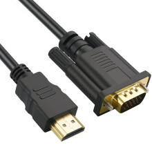 Omivine 1080P HDMI to VGA cable 2M, Gold Plated HDMI (In) to VGA (Out) One-Way Data Transmission Compatible with Raspberry Pi, Roku, computer, deskto