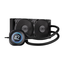 Corsair NAUTILUS 240 RS LCD Liquid CPU Cooler – 2.1" IPS LCD Screen, 240mm AIO, Low-Noise, Daisy-Chain, Intel LGA 1851/1700, AMD AM5/AM4 – 2x RS12
