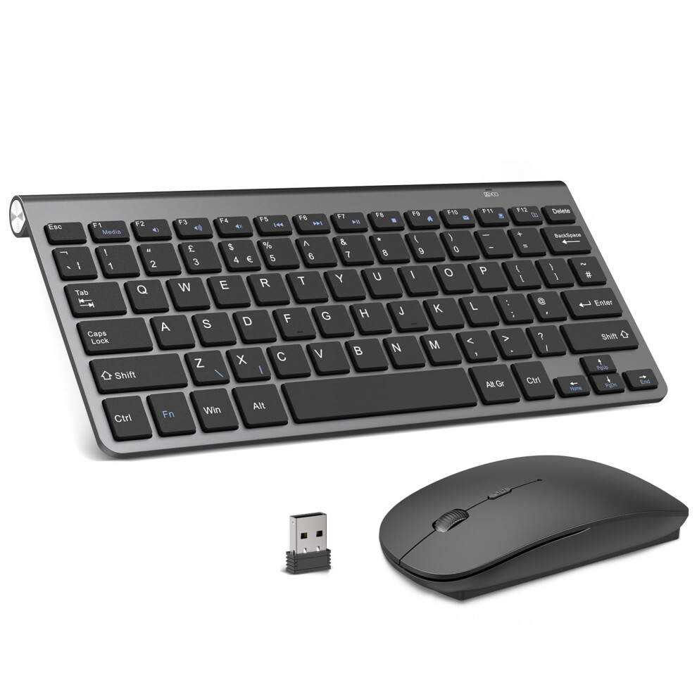 Photos - Keyboard Mini Wireless  and Mouse, PINKCAT 2.4G Ultra-Thin  and Ergonomic Silent Mouse Set with 12 Multimedia Shortcu