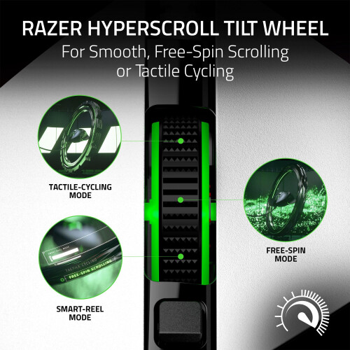 Razer Razer Basilisk V3 - Wired customisable gaming mouse - ergonomic design - 26K DPI sensor - Chroma RGB - 11 programmable buttons - tiltable HyperScroll 2