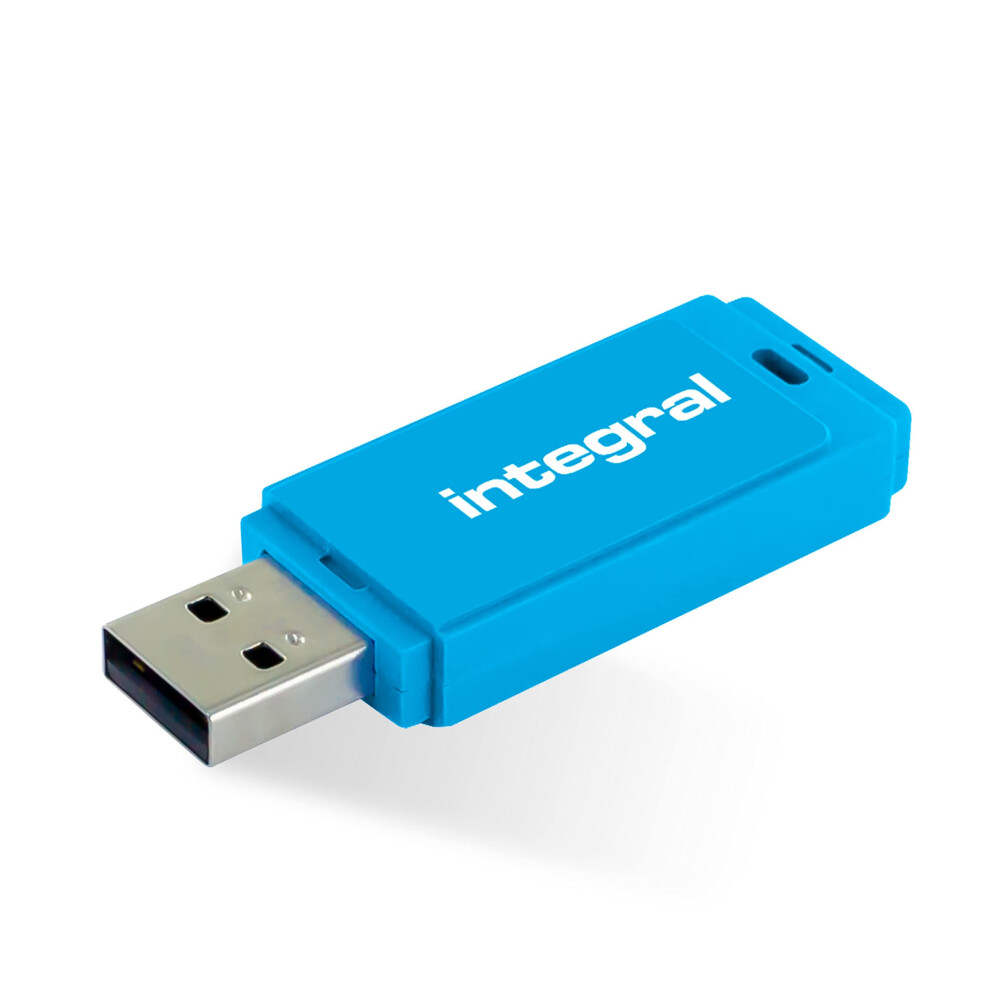 Integral 64GB Neon Blue USB 2.0 Flash Drive-image-OPC-PWKR8NR-NEW