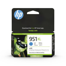 HP 951XL High Yield Cyan Original Ink Cartridge (CN046AE) - Works with HP OfficeJet Pro 251, 276, 8100, 8600, 8610, 8616, 8620, 8640, 276dw