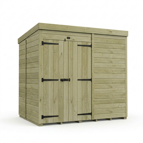 7 x 5 Pent Shed (Double Door, No Windows) 1