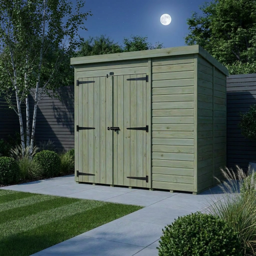 7 x 5 Pent Shed (Double Door, No Windows) 2