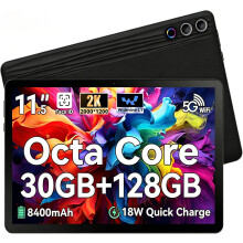 Ainmel 11.5 inch Tablet, Android Tablet, 2K Display (2000x1200 IPS), Octa-Core CPU, 30GB+128GB(TF 1TB), 8400mAh, 13MP+8MP, Widevine L1, Wi-Fi 6, 18W