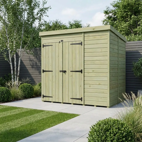 7 x 5 Pent Shed (Double Door, No Windows)