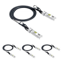 10Gtek [4 Pack SFP+ DAC Twinax Cable 0.5m(1.65ft), 10G Direct Attach Copper Patch Passive Cable for Cisco, Ubiquiti UniFi, TP-Link, Netgear, D-Link,