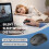 TeckNet TECKNET Wireless Mouse, Bluetooth Mouse (BT5.2/3.0 & 2.4G), Computer Mice Silent Portable,1600 DPI Optical Mouse Sensor, Ergonomic Cordless Mouse for 4