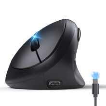 TECKNET Ergonomic Wireless Mouse, Vertical Bluetooth Mouse Rechargeable (Tri-Mode: BT5.0/BT3.0+2.4G), 4800DPI Slient Mouse with 6 Adjustable DPI, 6-B