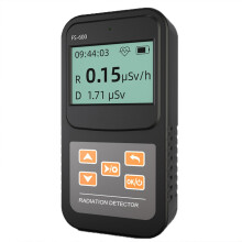 (Black) Automatic Nuclears Radiation Monitors Portable Waterproof Geigers Counter for Furniture