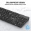 TeckNet TECKNET Wireless Keyboard with Bluetooth & 2.4G USB for 3 Devices(Black) 5