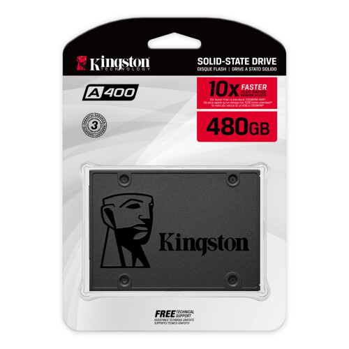 Kingston Kingston A400 SSD Internal Solid State Drive 2.5" SATA Rev 3.0, 480GB - SA400S37/480G 1