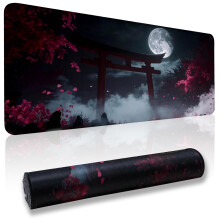 Yanen Large Mouse Mat, 800x300x3mm Gaming Mouse Pad with Non-Slip Rubber Base, Water-Resistant Coating & Stitched Edges, Desk Mat for Home Office (80