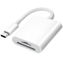 USB C SD Card Reader for iPhone 15/iPad/MacBook/iMac, xdgeLoad Dual Card Slot Type C Reader Supports SD and Micro SD Memory Card Adapter, Trail Camer