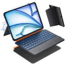 Keyboard Case for iPad Air 11 inch (M4/M3/M2, 2026/2025/2024)&Pro 11, Magnetic Detachable iPad A16 11th/10th Keyboard, Trackpad, Backlit, Quiet Typin