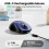 TeckNet TECKNET Bluetooth Mouse, Wireless Mouse Rechargeable Tri-Mode Bluetooth 5.0/3.0+2.4G for Laptop, Silent 4800DPI PC Computer Mice with 6 Adjustable Le 3