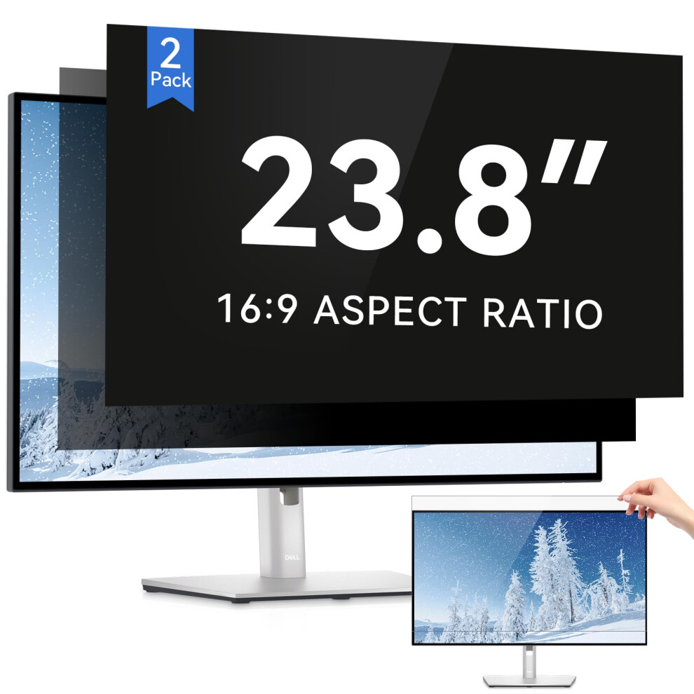 Photos - Protective film / glass IPROKKO [2 Pack 23.8 Inch Computer Privacy Screen Filter, Removable Anti Glare Blue Light Scratch Protector Film for 23.8inc