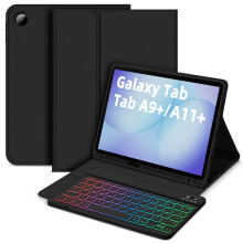Bettdow for Samsung Galaxy Tab A11+/A9+ 11 Inch Keyboard Case, UK Layout Detachable Wireless Backlit Keyboard with Case for Galaxy Tab A11 Plus 2025/
