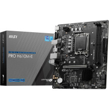 MSI PRO H610M-E Motherboard, Micro-ATX - Supports Intel 12th & 13th Gen Core Processors, LGA 1700 - DDR5 Memory Boost 5600MHz/MAX, PCIe 4.0 x16 Slot,