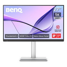 BenQ MA270S 27" Monitor 5K 5120x2880 Nano Gloss for Mac Creators, Thunderbolt 4 96W/15W, Mac Colour, Daisy Chain, KVM, Brightness & Volume Control on