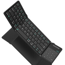 Nillkin Foldable Bluetooth Keyboard Folding with Touchpad & Number Pad, Portable Wireless Full Size Travel Keyboard with Trackpad for PC Laptop iPad