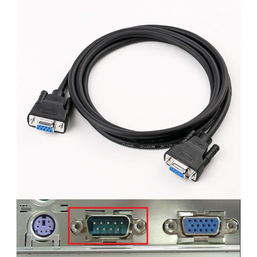 DTECH 3M DB9 RS232 Serial Null Modem Cable Female to Female Full Handshaking 7 Wire Crossover for Data Communication 1