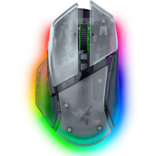 Razer Basilisk V3 Pro 35K Phantom White - Customisable wireless ergonomic RGB gaming mouse - 35K DPI optical sensor - 4-way scroll wheel - HyperSpeed