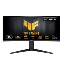 ASUS TUF Gaming VG34VQL3A Curved Monitor – 34 inch WQHD (3440 x 1440), 180Hz, 1500R, Curved design, Extreme Low Motion Blur, Freesync Premium Pro, 1