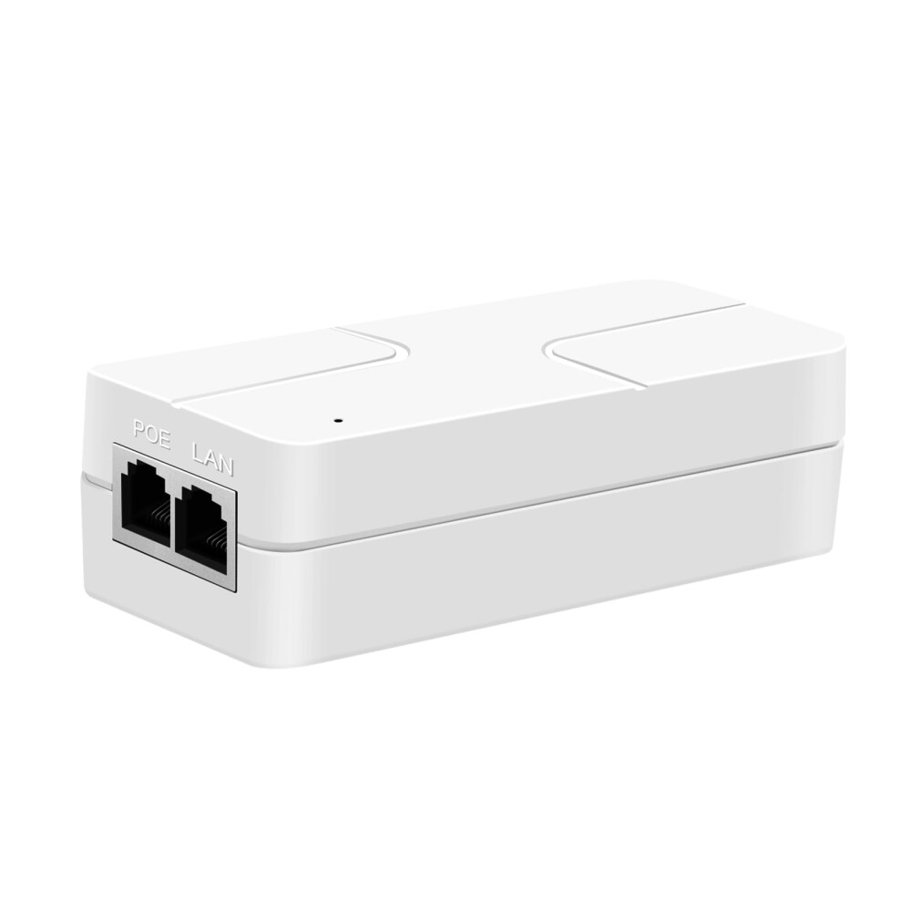 Photos - Ethernet Cable Gigabit PoE+ Injector 15W Adapter with 2 RJ-45 Ports - 100/1000 Mbps, IEEE 802.3af Compliant, Plug & Play, Distance up to 10