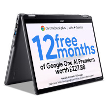 Acer Chromebook Plus Spin 514 CP514-4HN Convertible Laptop - Intel Core i3-1315U, 8GB, 128GB UFS, Integrated Graphics, 14" WUXGA Touchscreen, Chrome