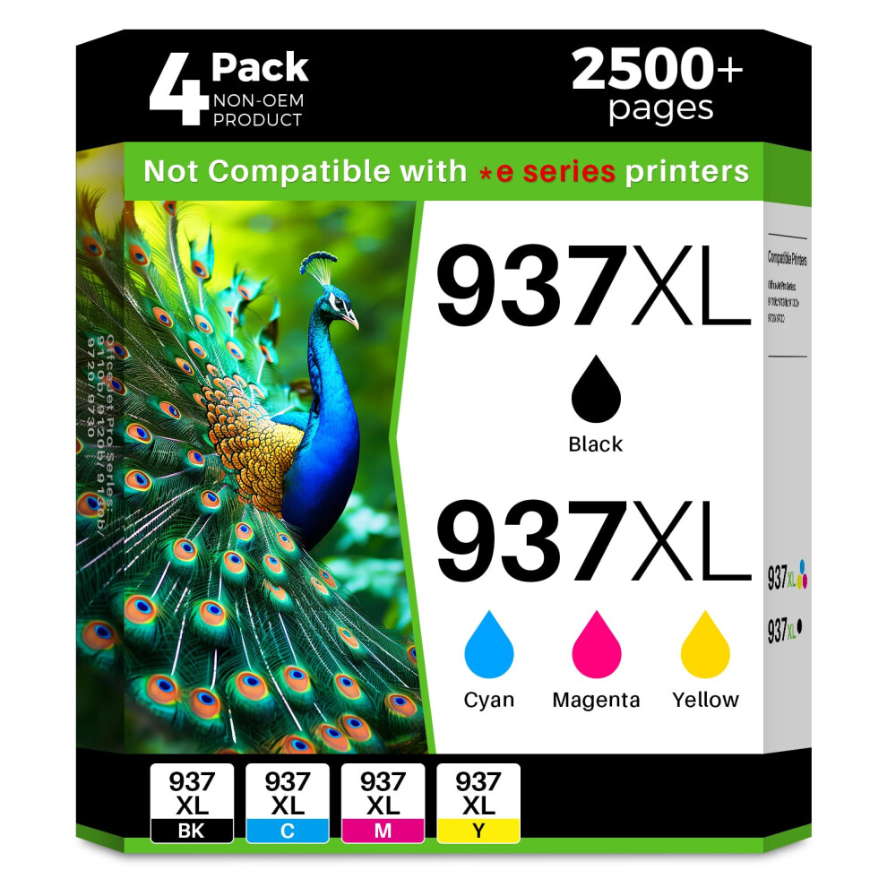937E 937 Ink Cartridge Multipack 937XL For Hp 937 Ink Cartridge 937E Compatible With Hp Officejet Pro 9120B 9110B 9720B 9130B 9117B 9720 9730 5004100400703