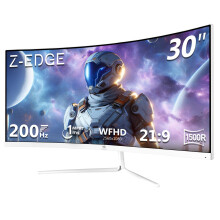 Z-Edge 30 Inch Ultrawide Curved Gaming Monitor 200Hz 1ms MPRT 2560x1080 VA Panel, 21:9 1500R Curved Screen, 300cd/m² Brightness, FreeSync, DisplayPor