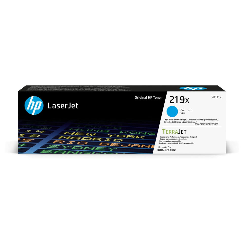 Hp 219X High Yield Cyan Original Laserjet Toner Cartridge