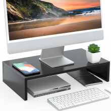 FITUEYES Monitor Stand Riser,Computer Stand,for Home Office,42.5cm,Black