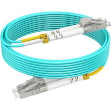 1ft(0.3m) OM4 LC LC Fiber Patch Cables MMF Multimode, Options 1ft~200ft, Fiber Optic Cable Duplex, 50/125μm 40G/100G LSZH OD 2.0mm