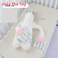 (Grey Cat)Oreiller peluche animal dessin animé enfant avec tapotements et fonctions musicales pour apaiser le sommeil