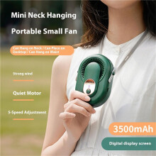 Tragbarer Hüftclip-Ventilator, 3500 mAh, wiederaufladbar, freihändige Kühlung für Outdoor-Aktivitäten, Arbeit und Camping, Grün