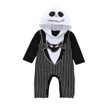 (90cm) 6 Months-3 Years Toddler Baby Jack Skellington Nightmare Before Christmas Jumpsuit Hooded Romper Gifts