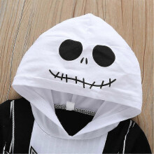 (70cm) 6 Months-3 Years Toddler Baby Jack Skellington Nightmare Before Christmas Jumpsuit Hooded Romper Gifts