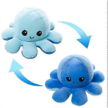 (Dark Blue Blue, 40cm) 20cm 30cm 40cm Giant Reversible Octopus Stuffed Animal Reversible Happy Sad Octopus Plush Toy Jn