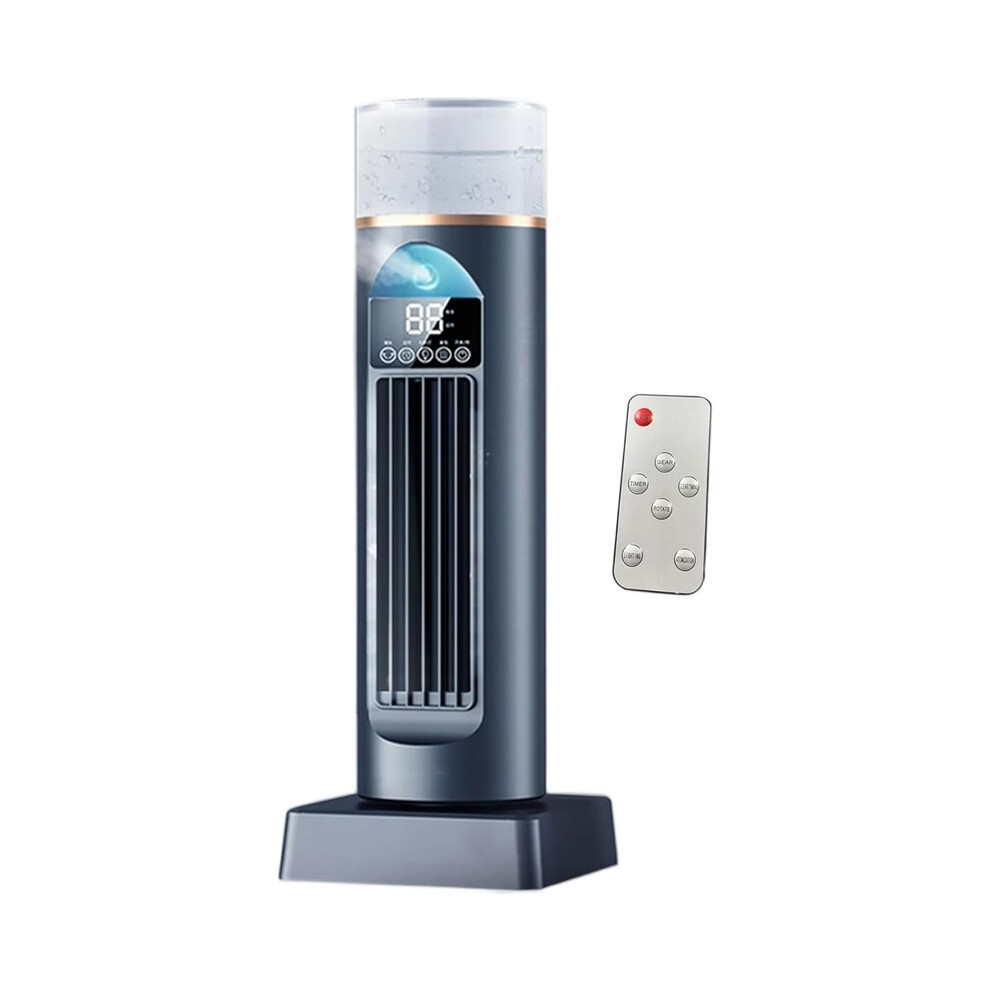 2 In 1 Tower Evaporative Air Cooler Humidifier Remote Control Oscillating Fan 6 Speed Blue 8583457696979