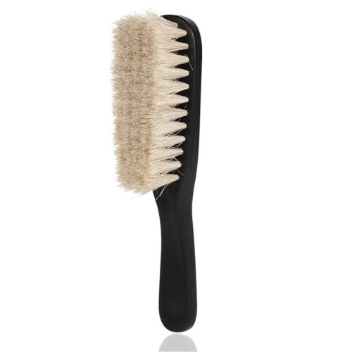(S, White) Boar's Hair Beard Brush Essential Beard Mustache Care Tool Present for Men